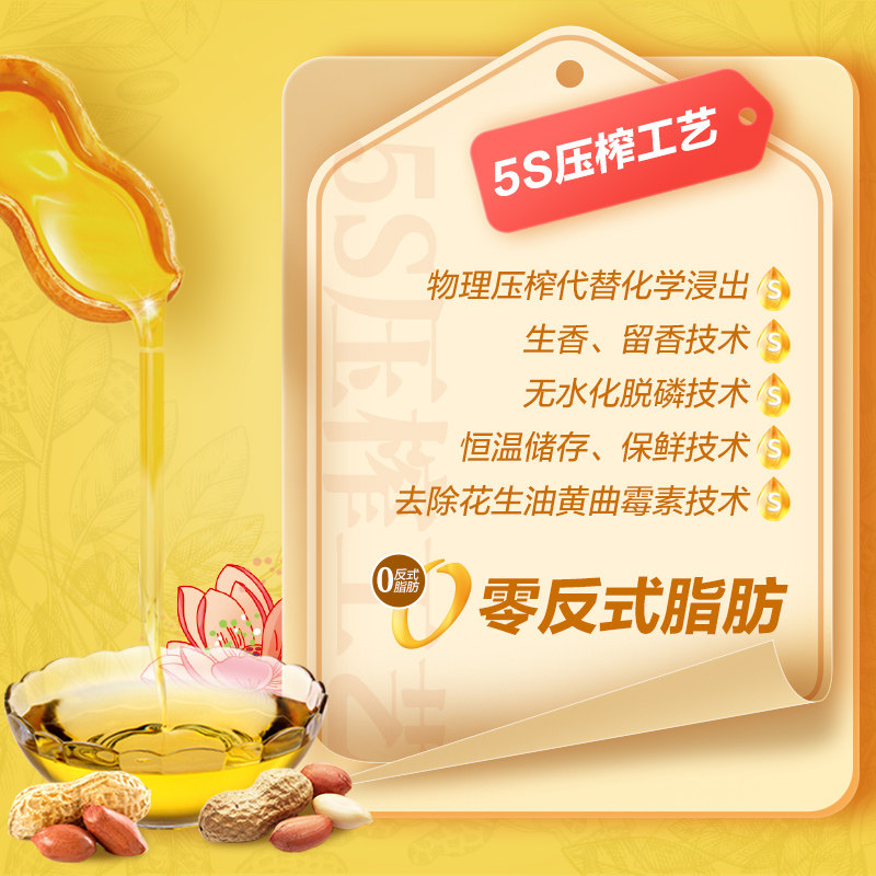 鲁花5S压榨一级花生油家用厨房烹饪炒菜食用油多规格可选,淘宝优惠券,粉丝福利购,淘宝优惠卷