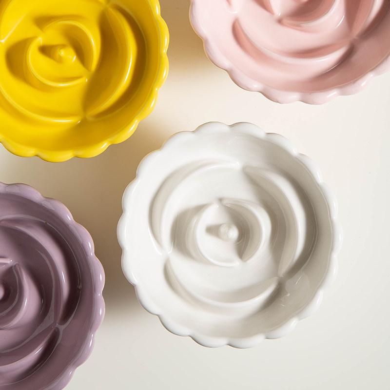 Petdebby陶瓷宠物碗花朵慢食碗防噎缓食高脚猫碗护颈猫粮碗猫食盆,淘宝优惠券,粉丝福利购,淘宝优惠卷