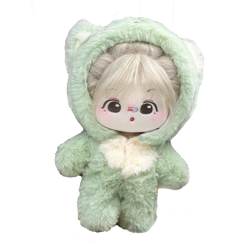 现货20cm娃衣棉花娃娃毛绒绒连体服玩偶公仔替换装可爱动物睡衣装,淘宝优惠券,粉丝福利购,淘宝优惠卷