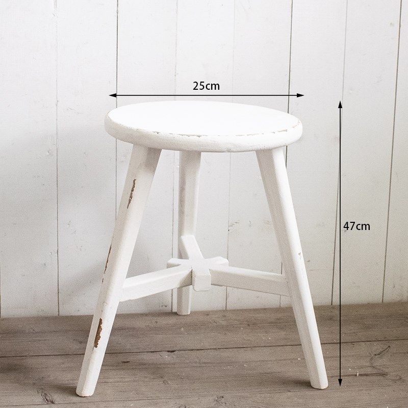 美式花架复古做旧实木圆形花凳庭院阳台花盆抬高架落地置物架椅子,淘宝优惠券,粉丝福利购,淘宝优惠卷