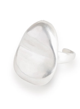 LOOM新品熔岩造型开口戒指艺术感原创设计S925哑光银