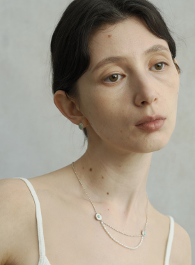 LOOM 新款Ripple漾·双层珍珠项链925银百搭叠戴原创设计吊坠配饰