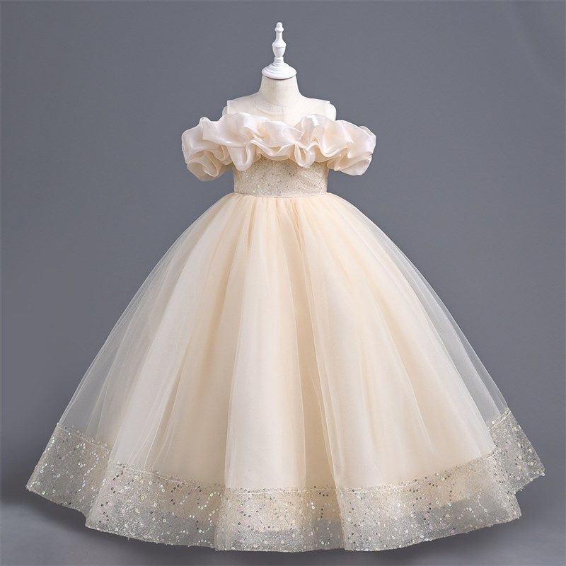 高端模特走秀长裙童装礼服女童公主裙欧美中大童钢琴儿童演出服,淘宝优惠券,粉丝福利购,淘宝优惠卷