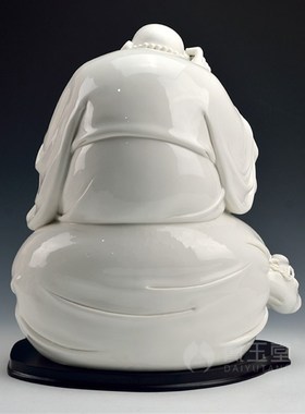 戴玉堂陶瓷摆件《代代有福弥勒佛》德化白瓷弥勒佛像工艺家居饰品