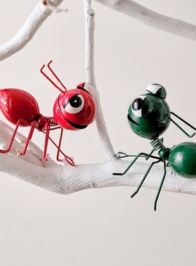 铁艺田园风蚂蚁壁饰创意蜗牛摆件酒吧餐厅复古壁挂墙面装饰品可挂