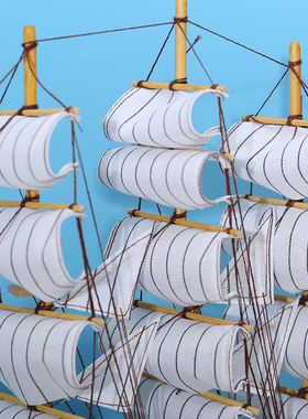 一帆风顺摆件小帆船桌面家居客厅酒柜书柜办公室北欧创意装饰礼物