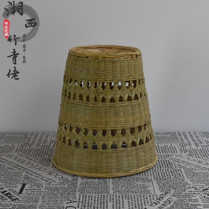 手工竹编筐竹篓子灯罩办公家用收纳垃圾篓废纸垃圾桶水果竹篮优质,淘宝优惠券,粉丝福利购,淘宝优惠卷