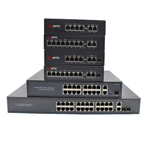 海康光POE交换机千兆百兆4口8口16口24口监控专用供电国标48Vpoe兼容大华海康AP供电带光口 - 图0