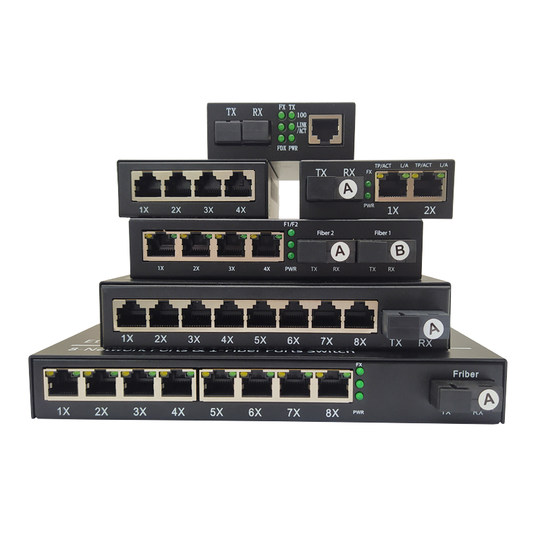 Hikvision 100M Gigabit optical fiber transceiver pair SC interface single-mode single-fiber optical-to-electrical converter fiber-to-network cable interface 1 optical 1 electric 2 electric/4 electric/8 electric/video surveillance network transmission