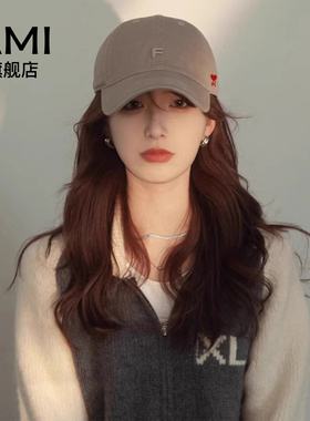 AMI女装 2026美式字母刺绣棒球帽男女同款秋季潮牌显脸小遮阳9
