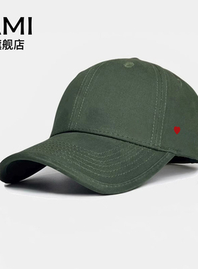 AMI女装美式复古藏青色棒球帽男女潮牌大头围显脸小宽帽檐鸭舌9