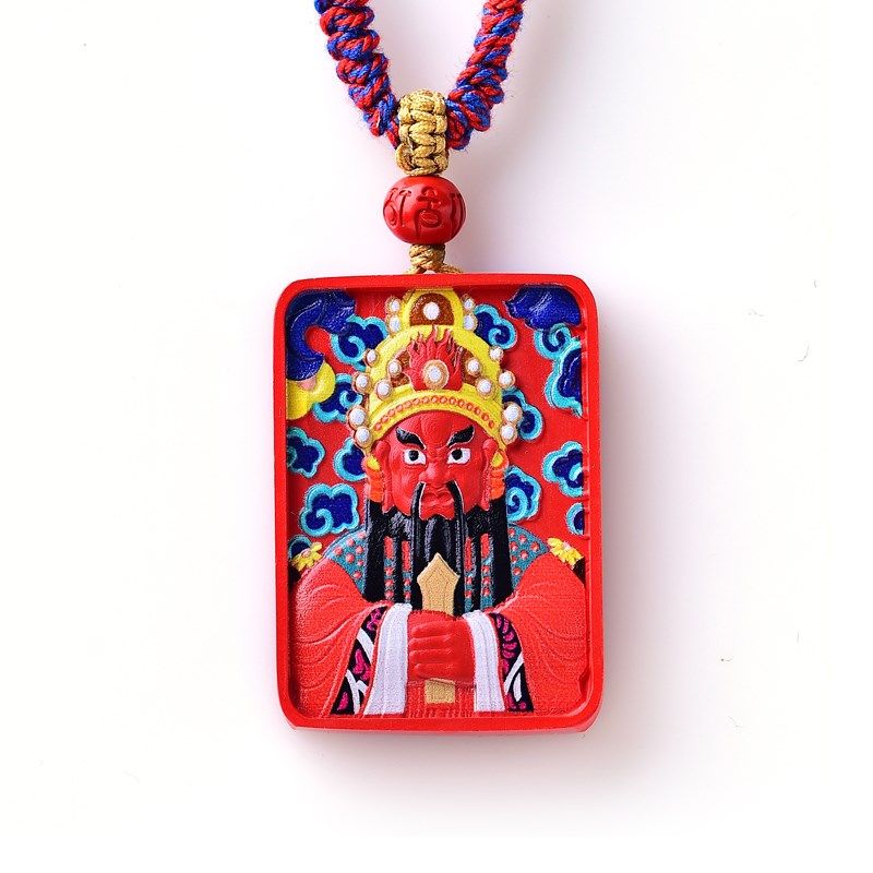 朱砂彩绘吊坠雕刻黄财神项链手绘毛衣链龙年本命年礼物挂件男女款,淘宝优惠券,粉丝福利购,淘宝优惠卷