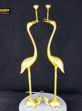 仿古铜龙龟烛台鹤蜡台鳌头灯台龙龟鹤L定做铜器铜雕大全铜器