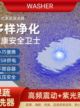多功能清洗机 果蔬菜清理机 家用迷你I洗牙套首饰油渍震动清洁器