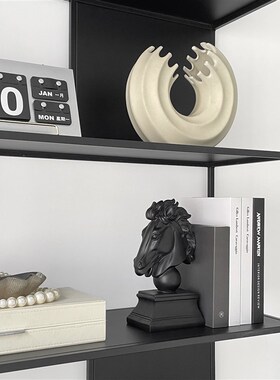 样板间书柜软装i摆件家居饰品挂画香薰创意玻璃陶瓷工艺品ZH3632