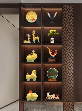 新中式家居摆设样板房间饰品客厅玄关酒柜电视柜装饰品博古架摆件