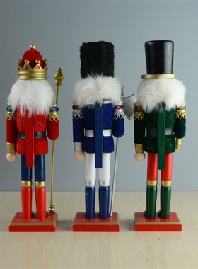 新款包布30CM胡桃权杖国王 士兵木偶 酒柜电视机飘窗婚礼宴会摆件