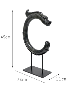 新中式创意摆件样板间售楼中心玄关样板房电视柜软装饰品玉石C龙