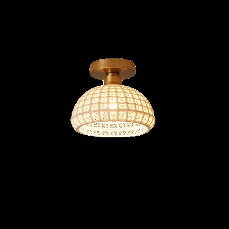 日式陶瓷走廊灯过道灯LED门厅玄关灯藤艺复古民宿入户阳台吸顶灯,淘宝优惠券,粉丝福利购,淘宝优惠卷