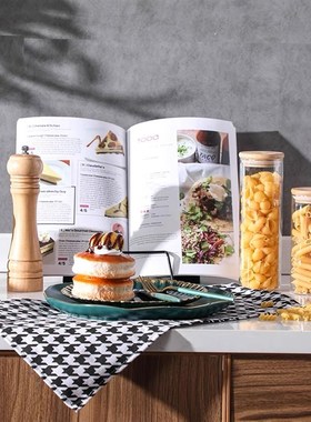 现代样板房厨房锅具食物道具组合轻奢套装摆件餐边柜软装家居饰品