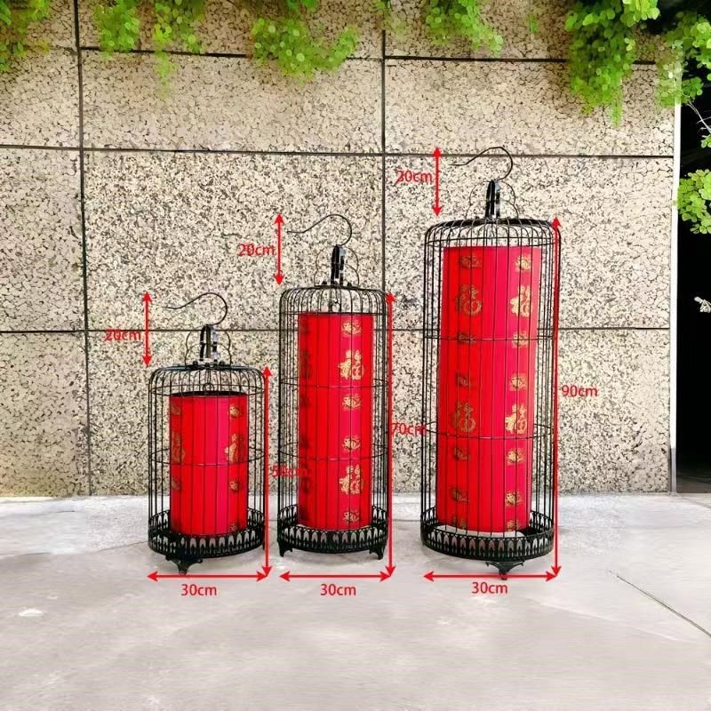 铁艺鸟笼吊灯落地灯酒吧咖啡厅通道灯具灯饰喜庆红灯笼地灯,淘宝优惠券,粉丝福利购,淘宝优惠卷
