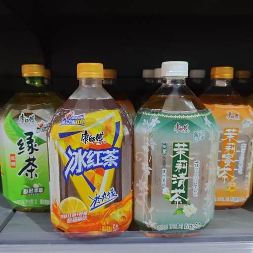 康师傅饮料1L*2瓶新日期冰红茶绿茶清茶蜜茶多口味茶饮料大瓶装yb - 图0