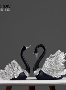 北欧现代简约麋鹿小摆件客厅电视柜酒柜书柜装饰品工艺礼品黑白鹿