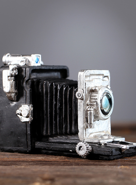 复古怀旧装饰品老式折叠照相机模型拍摄影道具客厅书房电视柜摆件