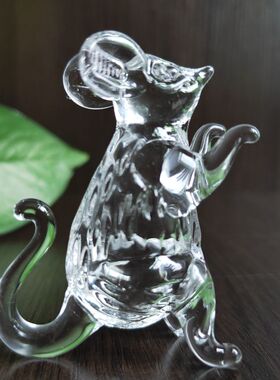 水晶十二生肖家居装饰品摆件鼠牛虎兔龙蛇马羊猴鸡狗猪全家福定制