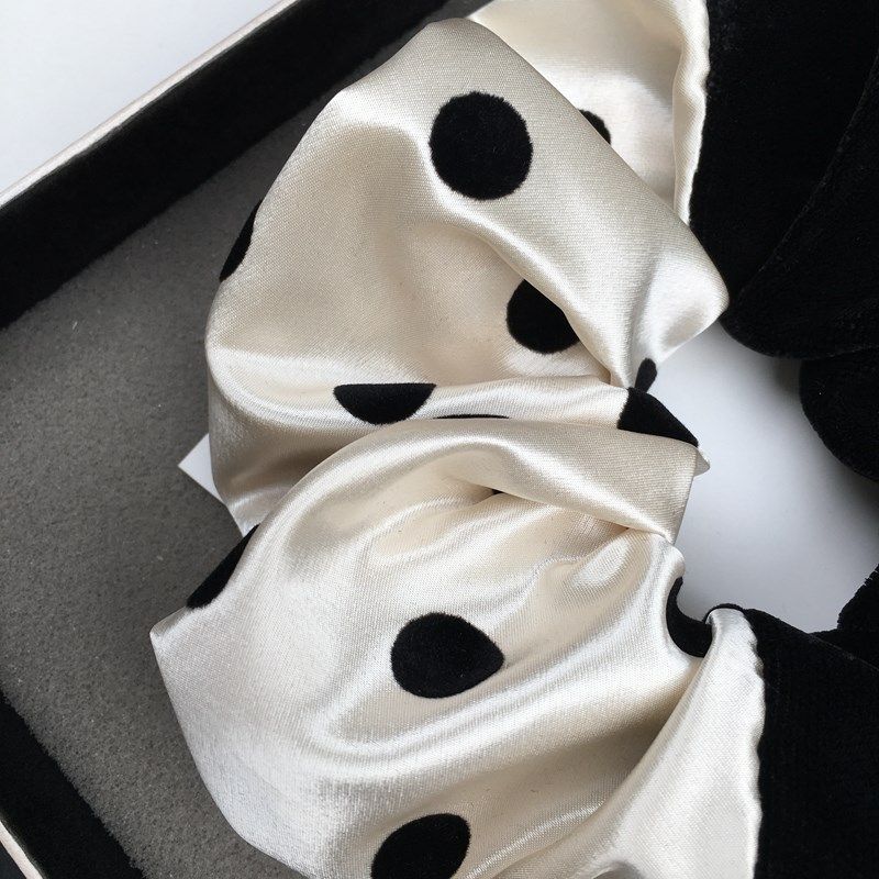 大肠发圈女2025新款丝绒大肠圈头绳日韩波点高级感发绳头花扎头发,淘宝优惠券,粉丝福利购,淘宝优惠卷