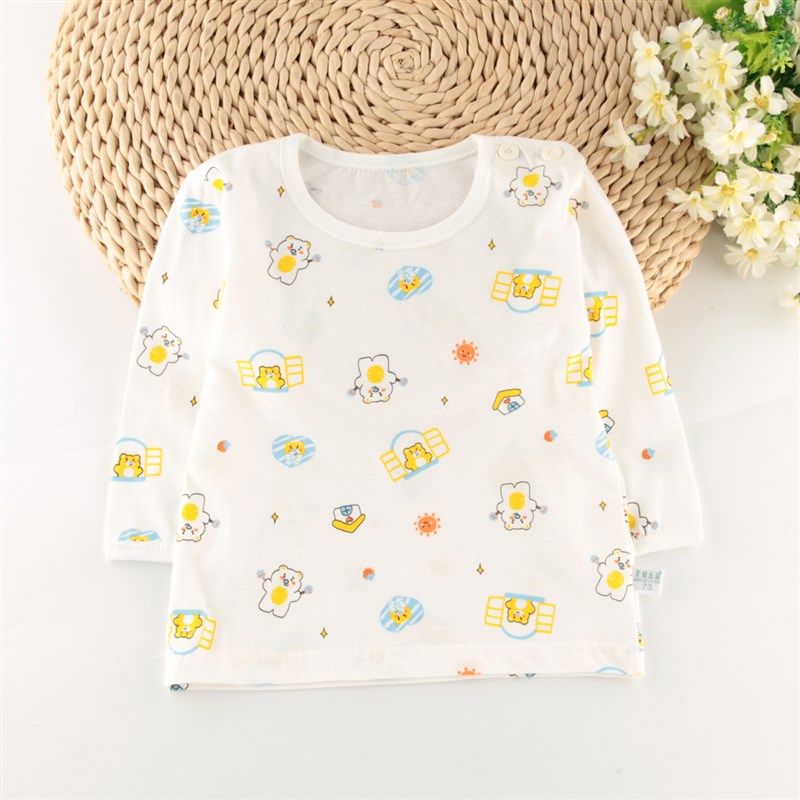 婴儿夏季纯棉超薄款长袖衣男女宝宝夏装单件上衣空调服家居睡衣,淘宝优惠券,粉丝福利购,淘宝优惠卷