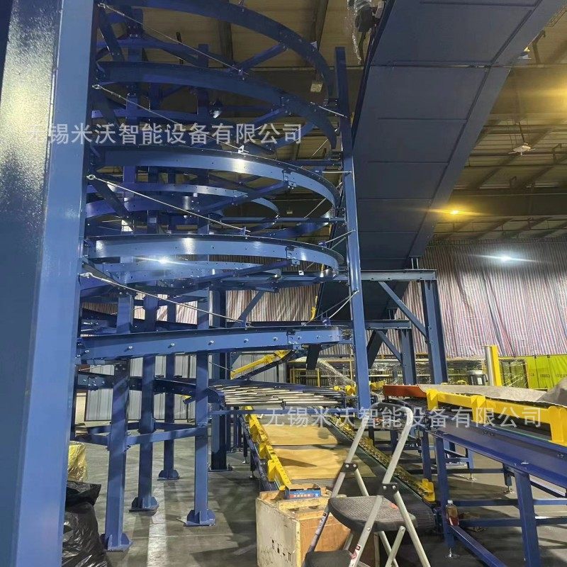 无动力轮胎纸箱自重下滑输送机 单/双道滚筒 垂直 下降螺旋输送机,淘宝优惠券,粉丝福利购,淘宝优惠卷