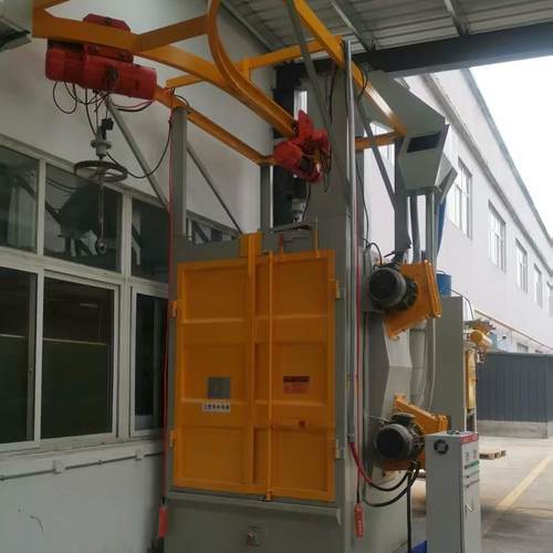 Q372吊挂式抛丸机小型吊钩抛丸机小抛砂机吊挂自转抛沙机 - 图0