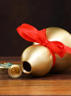 招财铜葫芦摆件开口葫芦家居客厅玄关酒柜装饰搬新家礼物乔迁礼品