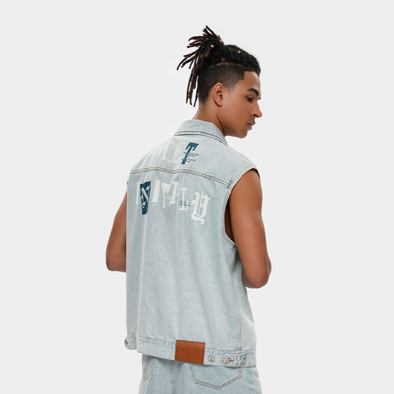 MET initaly麦特复古做旧水洗牛仔背心休闲百搭上衣男夏季新款,淘宝优惠券,粉丝福利购,淘宝优惠卷