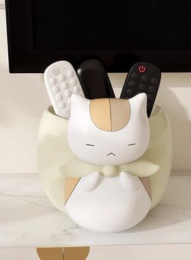 床头柜上放的收纳盒客厅茶几玄关桌面空调杂物收纳盒卡通装饰品搬