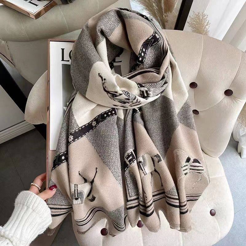 刘亦菲同款围巾披肩2025新款女冬季加厚双面保暖针织两用百搭,淘宝优惠券,粉丝福利购,淘宝优惠卷