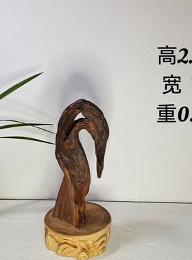 个性化中式摆件广西土沉香装饰纯手工雕刻艺术品原色原木