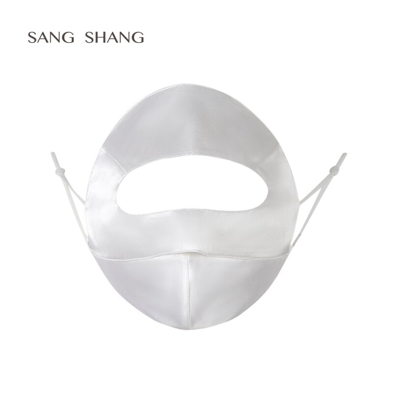 【夏日防晒抢先购】全脸面罩桑蚕丝护脸防晒骑车透气亲肤可水洗款 - 图0