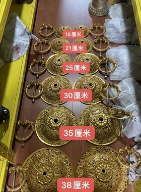 纯铜藏式门把门拉手佛堂门环双龙佛堂藏传民族特色龙头雕花鎏金