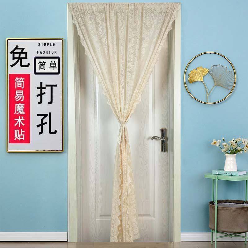 无门柜子遮挡神器纱帘飘窗开窗钉珠法式复古魔术贴免遮挡衣柜蕾丝,淘宝优惠券,粉丝福利购,淘宝优惠卷