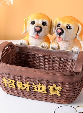 特大号狗狗钥匙收纳摆件客厅玄关家用高档装饰品人户鞋柜门口摆放