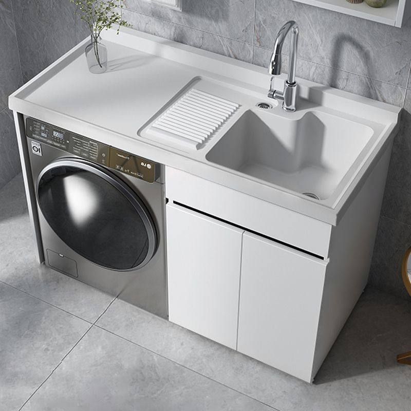 德国进口洗衣机柜一体阳台珍珠白洗衣池台盆带搓板伴侣滚筒洗衣柜,淘宝优惠券,粉丝福利购,淘宝优惠卷