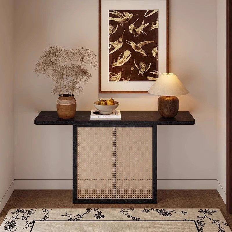 中式复古古风玄关实木酒店端景台走廊原木靠墙客厅条案装饰入户,淘宝优惠券,粉丝福利购,淘宝优惠卷