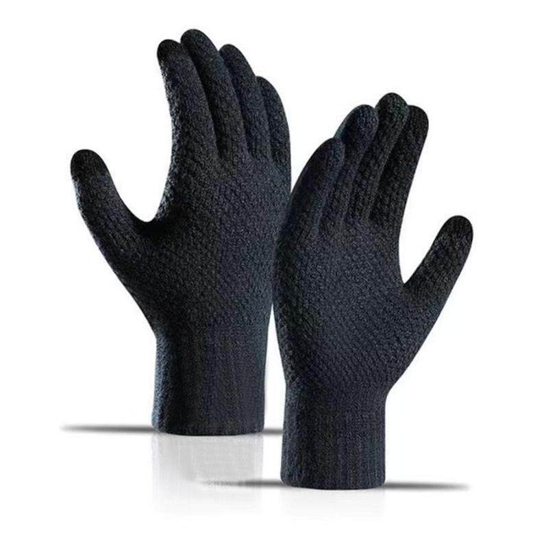 Knitted touch screen gloves winter men women秋冬男女手套针织 - 图0