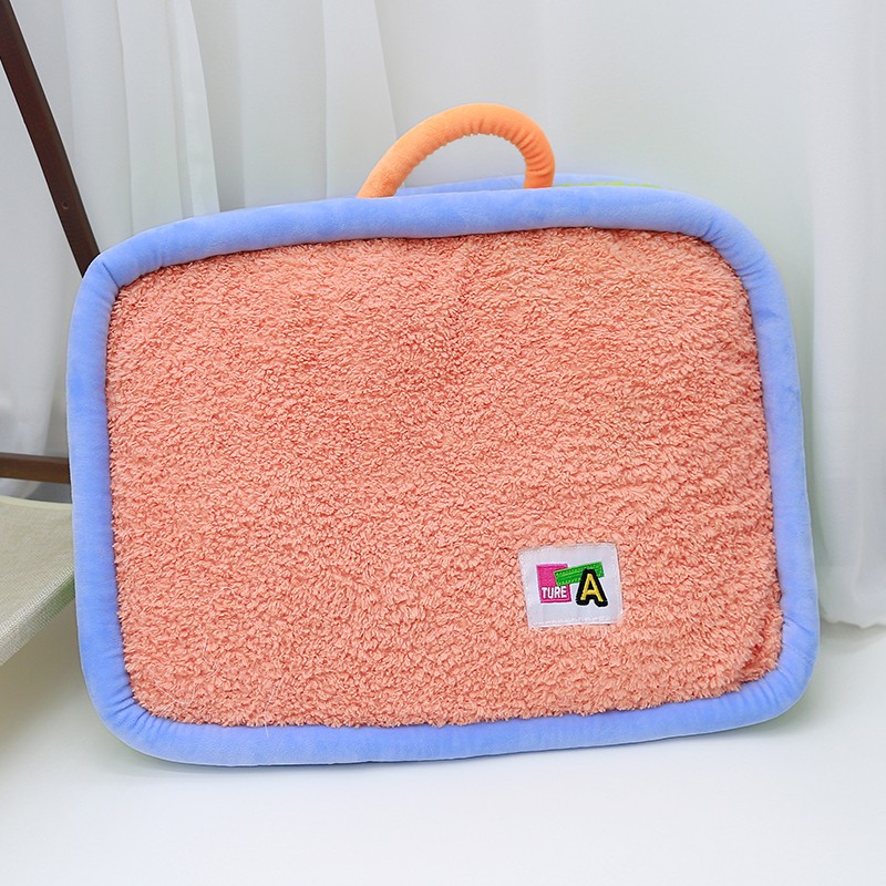 多巴胺撞色棉花绒狗窝宠物冬季保暖猫咪狗窝全可拆洗方窝宠物垫子 - 图3