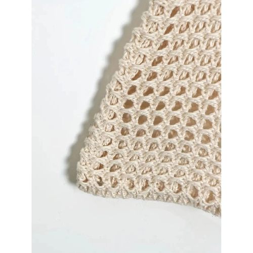 Women Crochet Knit Hollow Out Crop Top Long Sleeve Shrug Swe - 图2