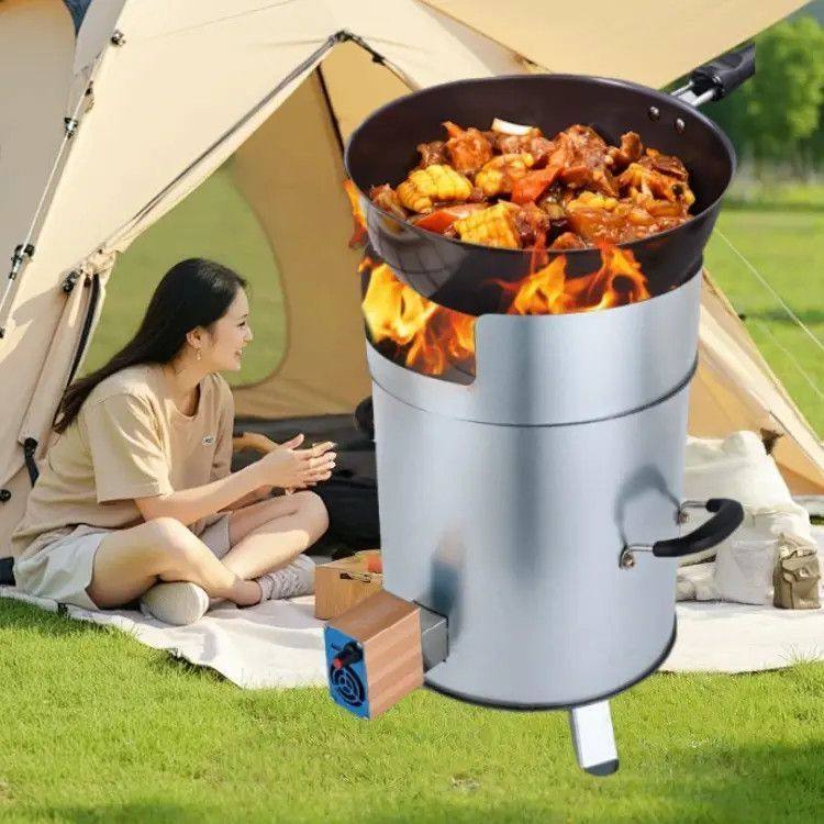 【金属风机】家用户外农村环保柴火炉猛火炉大火力焚火架取暖野营,淘宝优惠券,粉丝福利购,淘宝优惠卷