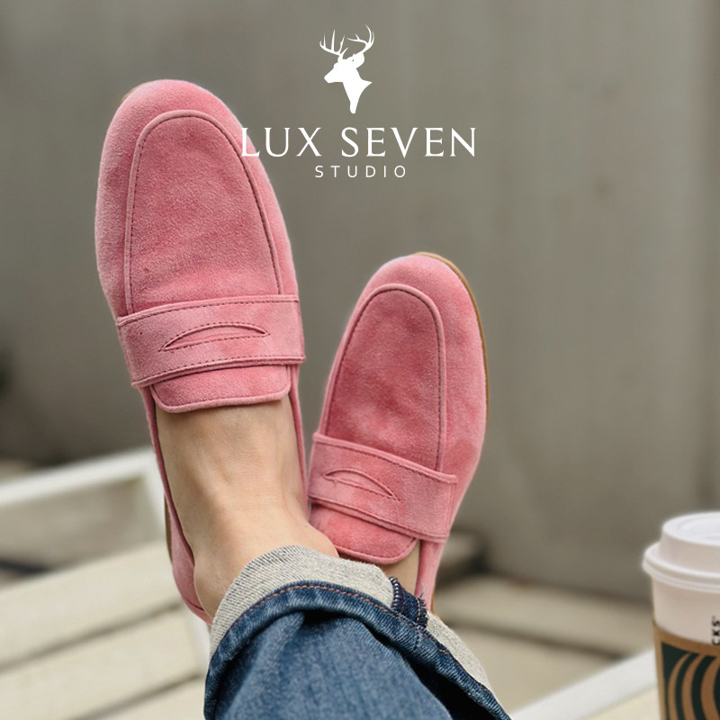 Lux Seven好穿到飞起  粉色少女心 超软粉色羊猄羊皮乐福鞋女单鞋,淘宝优惠券,粉丝福利购,淘宝优惠卷