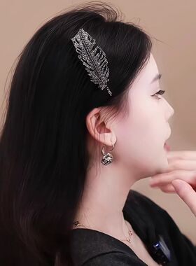 韩系闪钻倒插梳发夹高颅顶